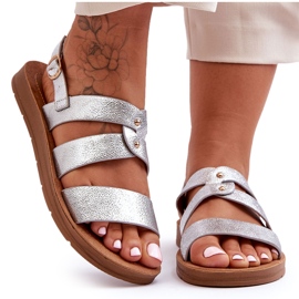 PG1 Sandalias Mujer Glitter Plata Catalia