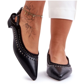 PG1 Bailarinas De Piel Con Tachuelas Negro Laroshe PG1 Bailarinas De Piel Con Tachuelas Negro Laroshe