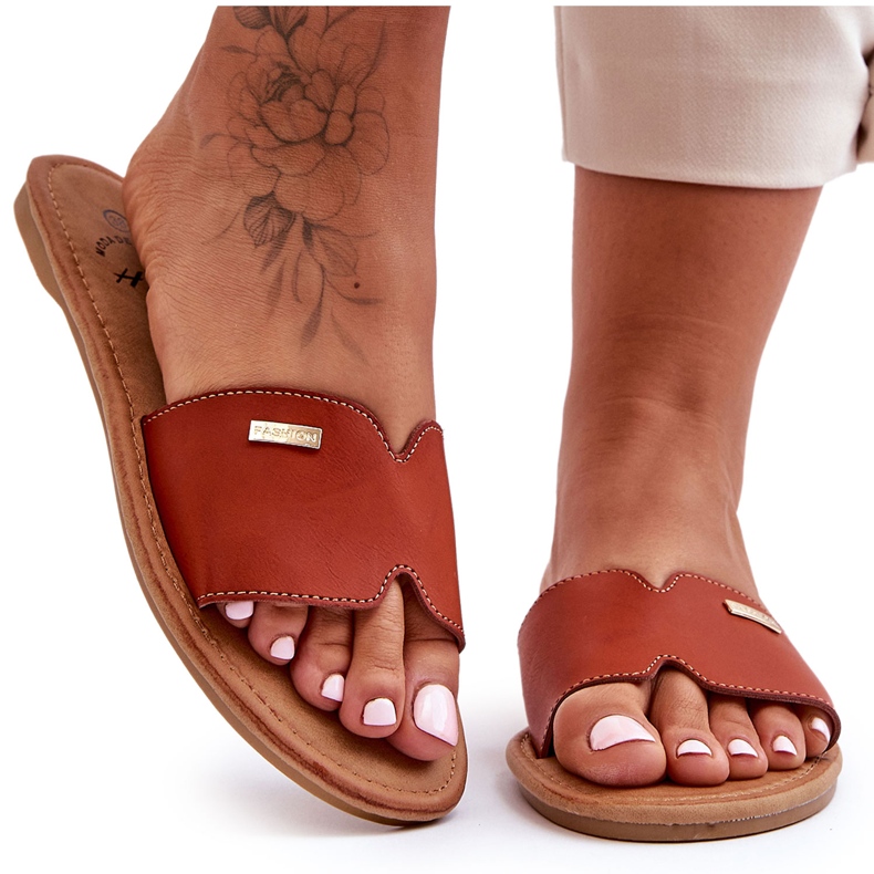 Sandalias Mujer Cómodas Tacón Plano Marrón Coraline Sandalias Mujer Cómodas Tacón Plano Marrón Coraline