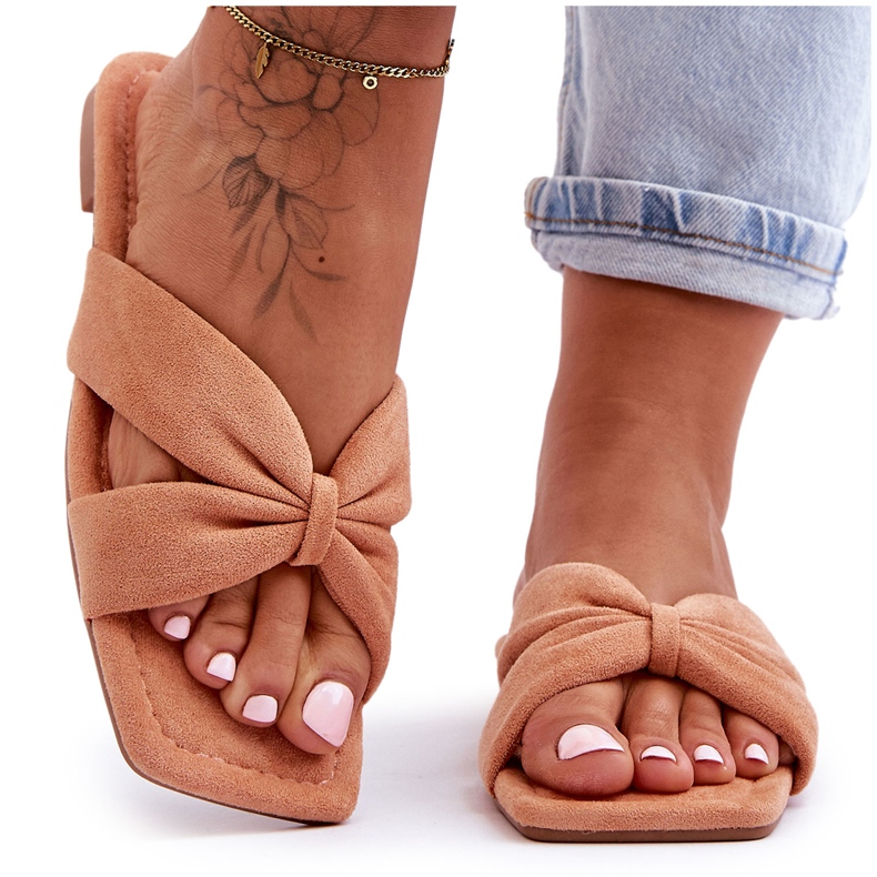Pantuflas de mujer terciopelo naranja Vanilla Sky