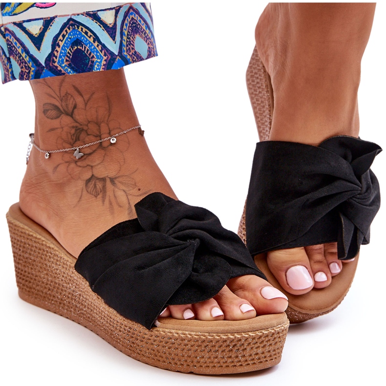 Chanclas Mujer Cuña Calama Negro