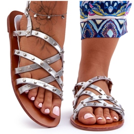 Sandalias Mujer Alemona Plata