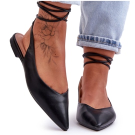 PG1 Bailarinas De Mujer Con Cordones Negro Lilly Ann