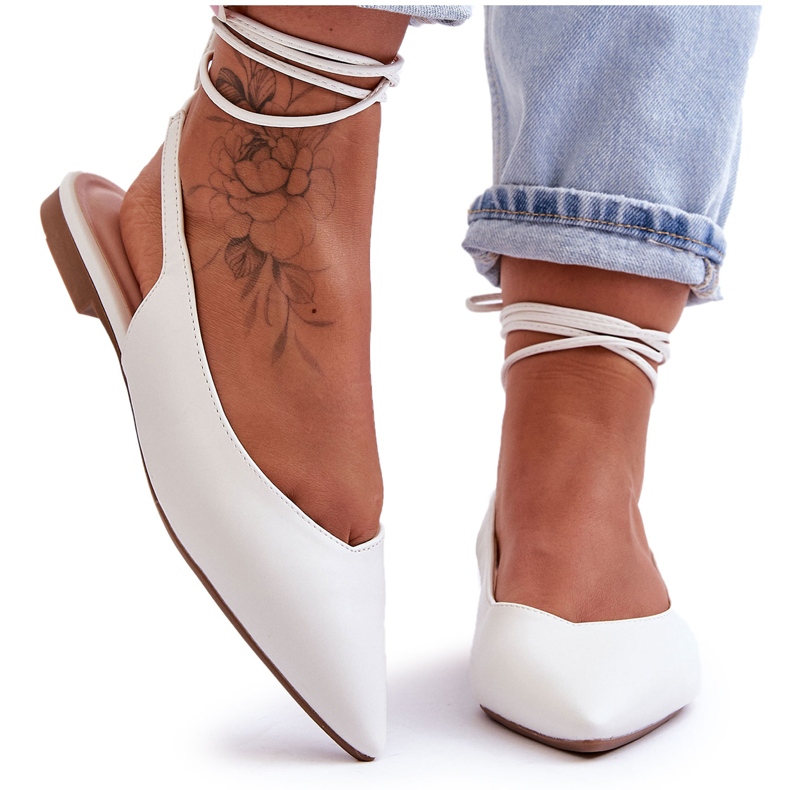PG1 Bailarinas De Mujer Con Cordones Blanco Lilly Ann PG1 Bailarinas De Mujer Con Cordones Blanco Lilly Ann