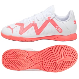 Botas de fútbol Puma Future Play It Jr 107393-01 blanco blanco