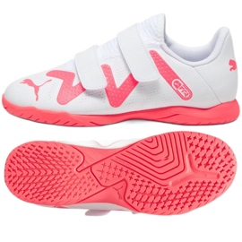Puma Future Play It V Jr 107395-01 zapatos de fútbol blanco blanco