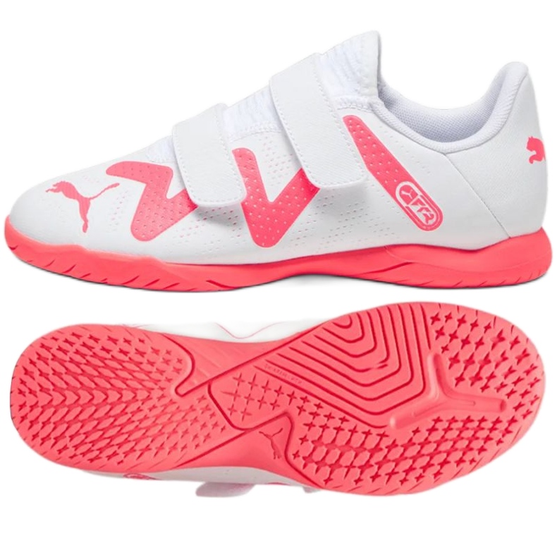 Puma Future Play It V Jr 107395-01 zapatos de fútbol blanco blanco Puma Future Play It V Jr 107395-01 zapatos de fútbol blanco blanco