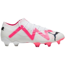 Puma Future Ultimate Low FG/AG M 107359 01 zapatos de fútbol blanco blanco
