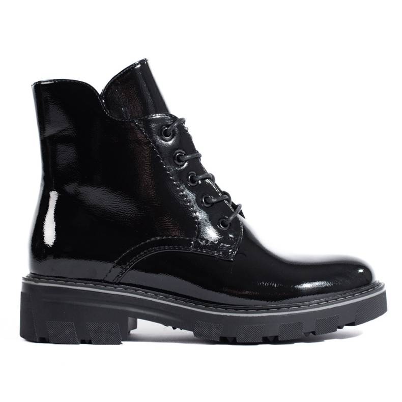 Botas de trabajo de mujer Shelovet negro charol