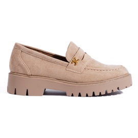 Zapatos clásicos de mujer en ante beige claro de Shelovet Zapatos clásicos de mujer en ante beige claro de Shelovet