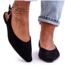 PS1 Bailarinas Kenra de ante negro para mujer PS1 Bailarinas Kenra de ante negro para mujer