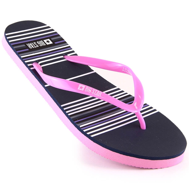 Chanclas planas Big Star W JJ274A352 rosa rosado