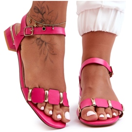 Sandalias De Mujer Con Tira Decorativa Planas Fucsia Adissa rosa
