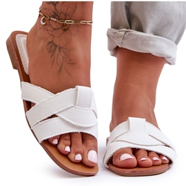 Pantuflas de Tela Mujer Blanco Aversa