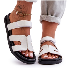 Pantuflas Mujer Tela Velcros Blanco Jose