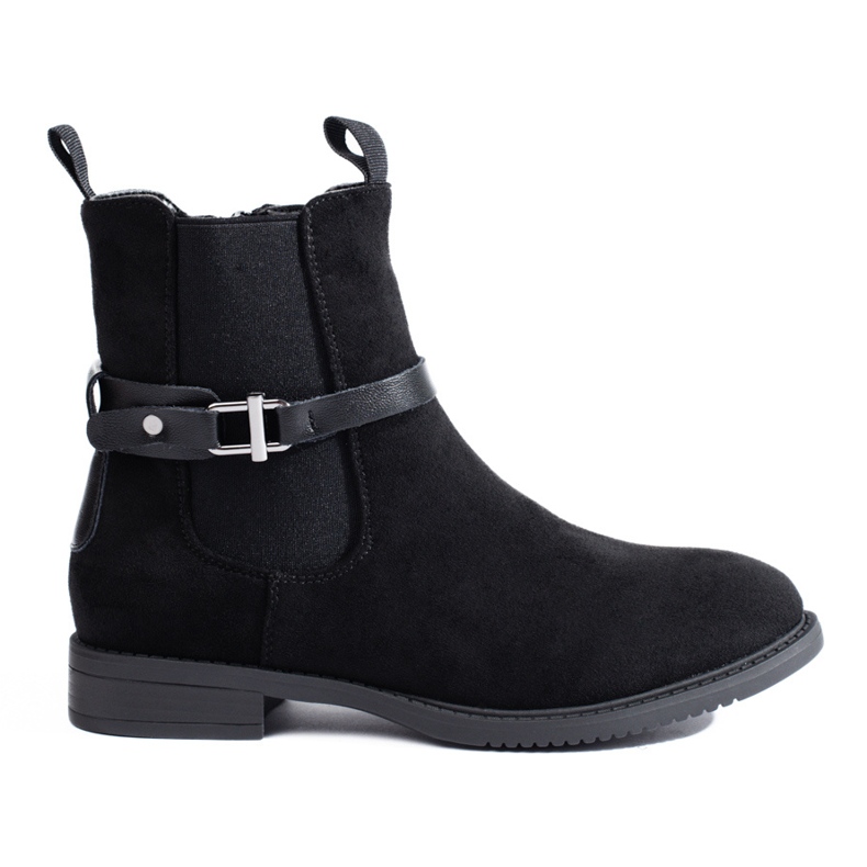 Botines Chelsea en ante negros de Shelovet