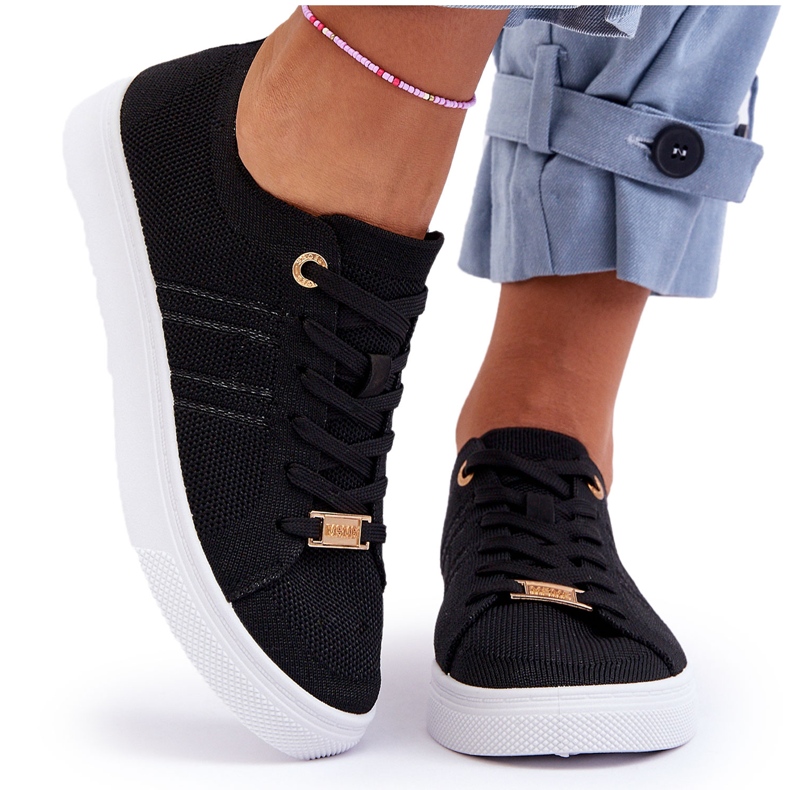 PE1 Zapatillas Mujer Cordones Negro Etna