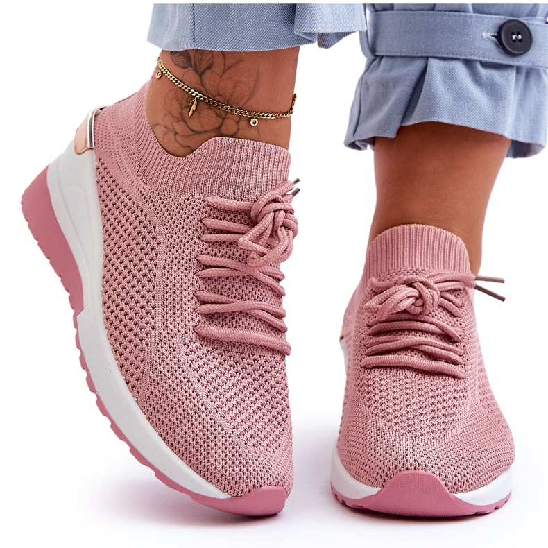 PG1 Zapatillas Deportivas Sin Cordones De Tela Rosa Visconti Cuña rosado PG1 Zapatillas Deportivas Sin Cordones De Tela Rosa Visconti Cuña rosado