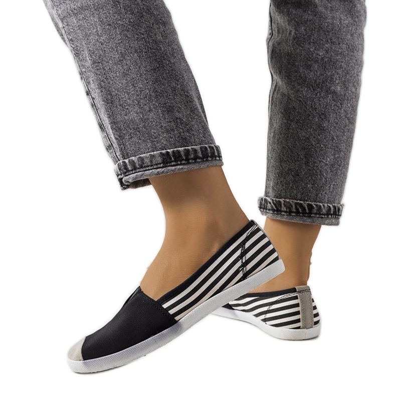 Zapatillas de tela negras de Harlee negro