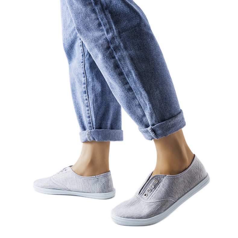 Zapatillas slip-on de tejido gris de Vilma