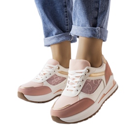 Zapatillas rosas con aplicación estampada de Genovesee rosado