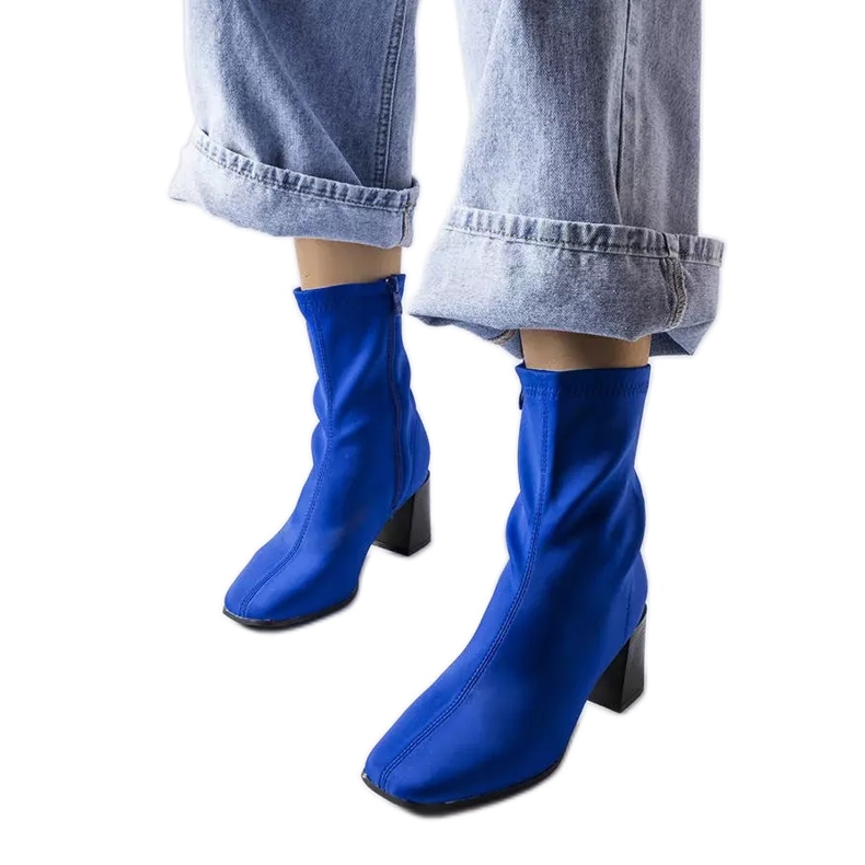 Inna Botines de raso azul de Laforgen Inna Botines de raso azul de Laforgen