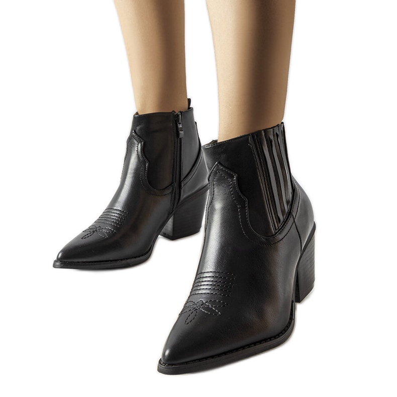 Botas cowboy clásicas negras de Gustav negro