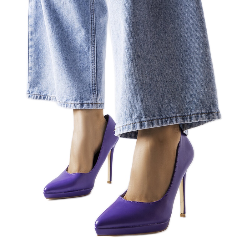 Kristin púrpura clásico tacones altos violeta Kristin púrpura clásico tacones altos violeta