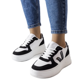 Zapatillas con plataforma en blanco y negro de Plouffe