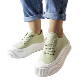 Deportivas verdes con suela gruesa de Wallace
