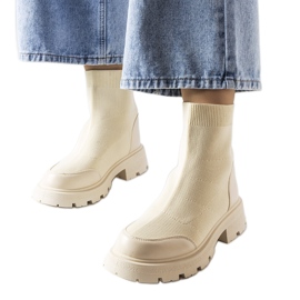 Botas calcetín beige de Lonte Botas calcetín beige de Lonte