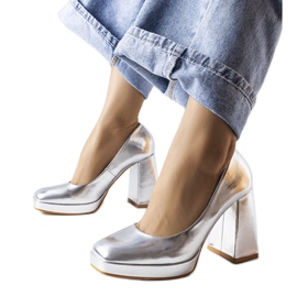 Zapatos de tacón plateados de Mailly plata