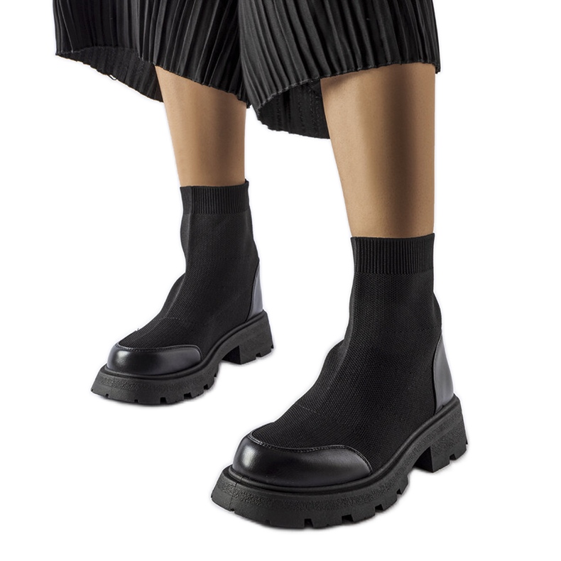 Botas calcetín negras de Lonte negro