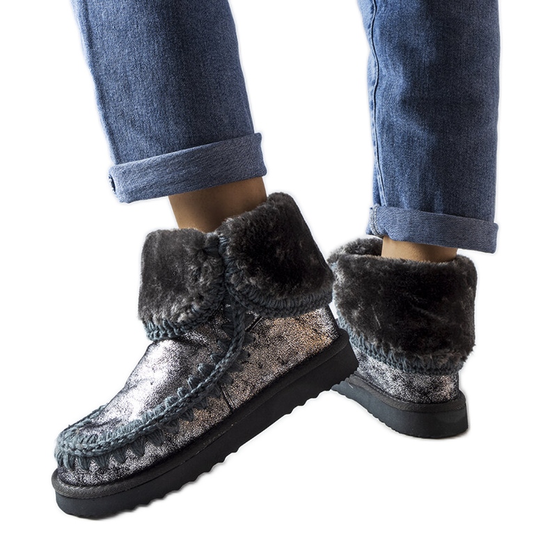 Botas aislantes Eskimo grises metalizadas de Maggi