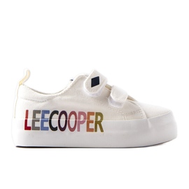 Zapatillas blancas con velcro para niños Lee Cooper blanco
