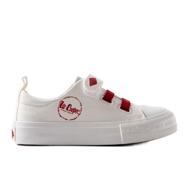 Deportivas de niño Lee Cooper blancas y rojas blanco