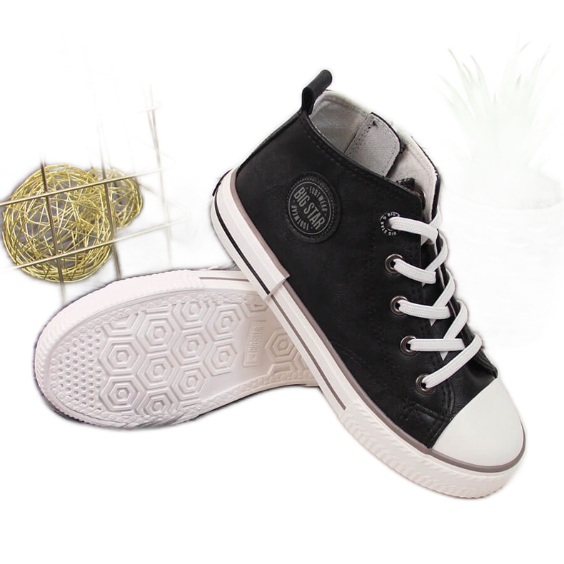 Deportivas para niños ecopiel negra Big Star II374003 negro