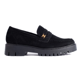 Zapatos Shelovet de mujer clásicos en ante negro