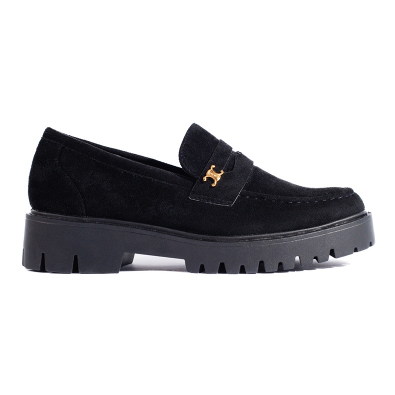 Zapatos Shelovet de mujer clásicos en ante negro