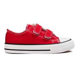 Deportivas infantiles Shelovet rojas con velcros rojo