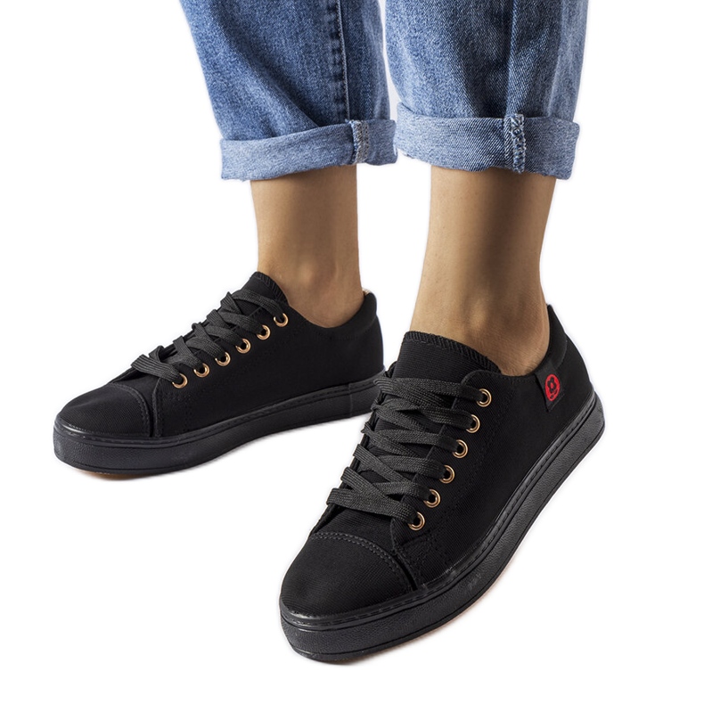 Zapatillas de tela negras de Descoteaux negro
