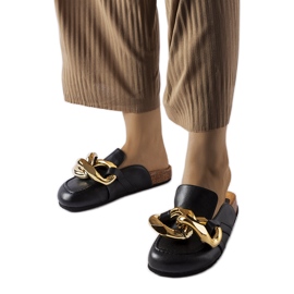 Chanclas de cadena negras de Christelle negro