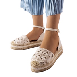 Alpargatas beige con plataforma de Gour