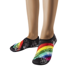 ProWater Zapatos de agua Krejz negros con estampado de colores