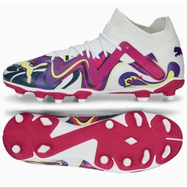 Puma Future Match Creatividad Jr FG/AG 107412 01 zapatos blanco, mezcla de colores blanco