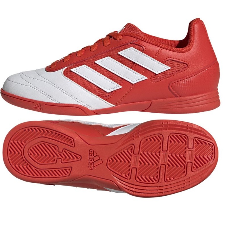 Zapatos adidas Super Sala In Jr IE1552 multicolor naranjas y tintos