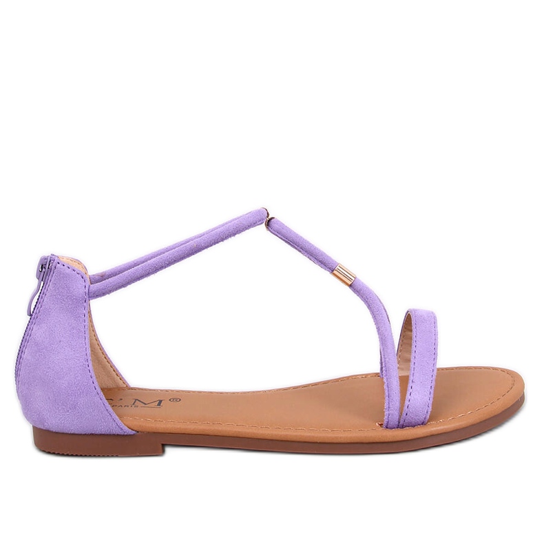 Sandalias de mujer Leehom en ante Morado violeta