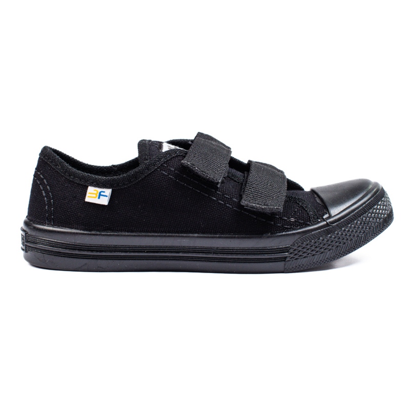 SHELOVET Deportivas infantiles negras con velcro 3F negro