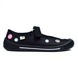 SHELOVET Pantuflas negras para niña 3F negro