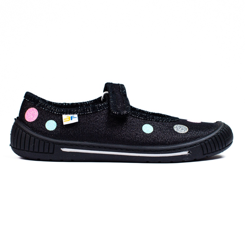 SHELOVET Pantuflas negras para niña 3F negro